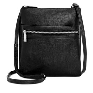 Triple-Zip Pebble Leather Dasher Crossbody, Created